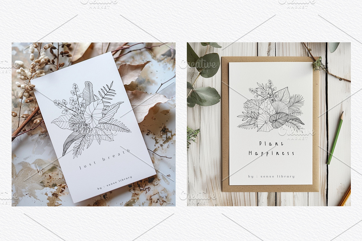 “Charm” Tropical Leaves Lineart, an Illustration by Sense Library (Photo 21 of 23)