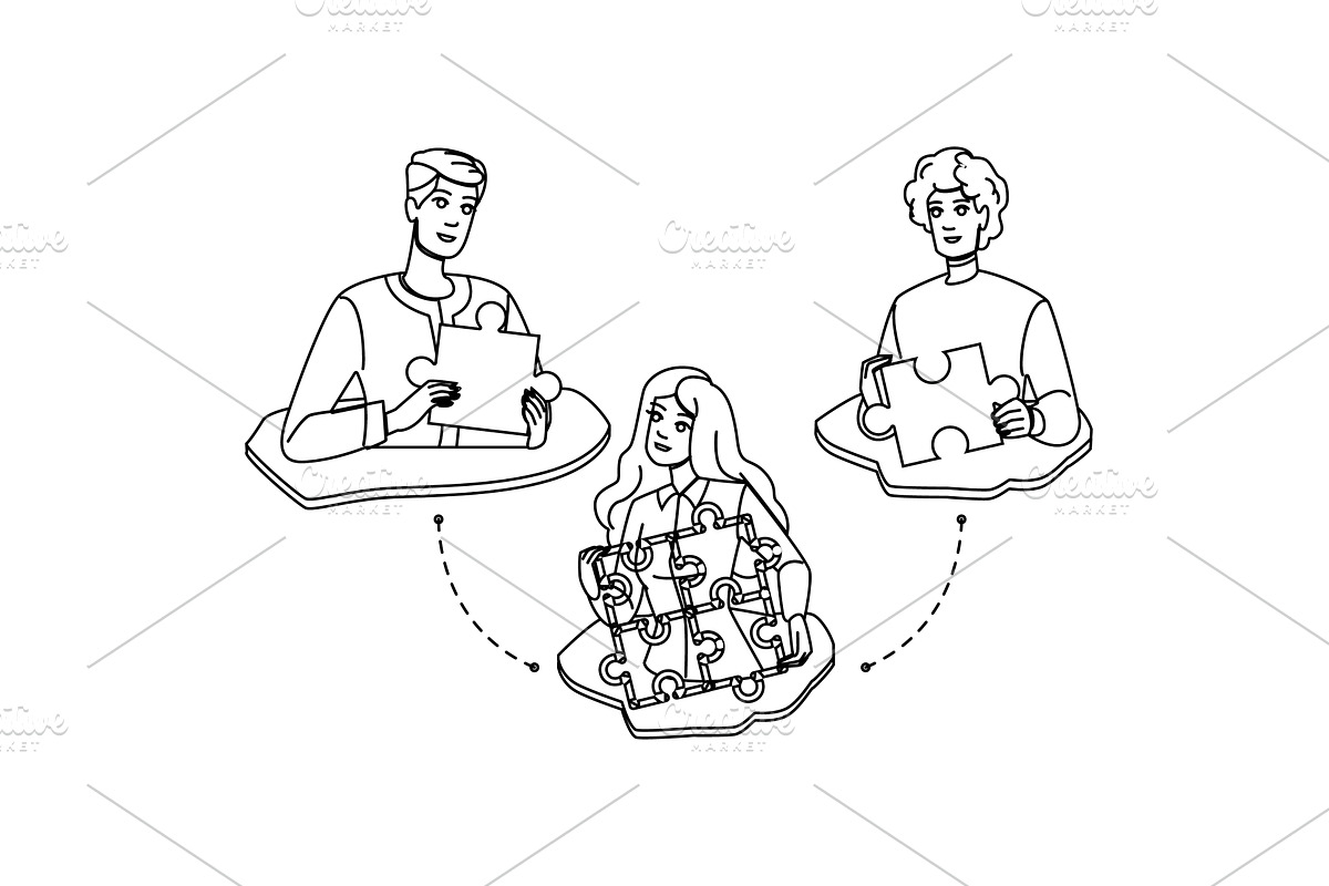 platform offshoring vector, a Person Illustration by pikepicture
