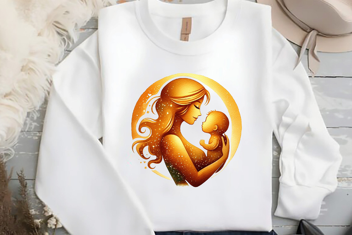 Golden Mother's Day Clipart, an Illustration by DreamCafeArt (Photo 5 of 6)