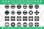 Steering Wheel SVG, Wheel SVG, an Object Graphic by VectorWorlds (Thumbnail 3 of 3)