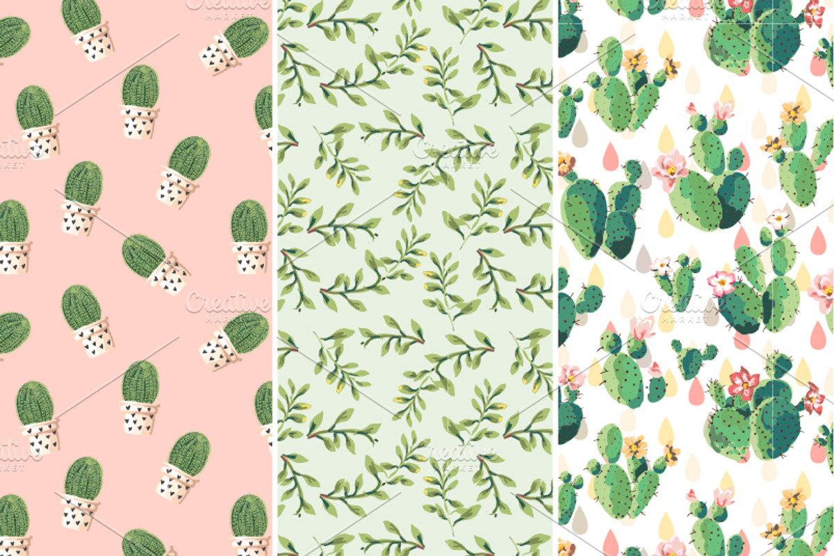 9 Vector seamless patterns preview 3