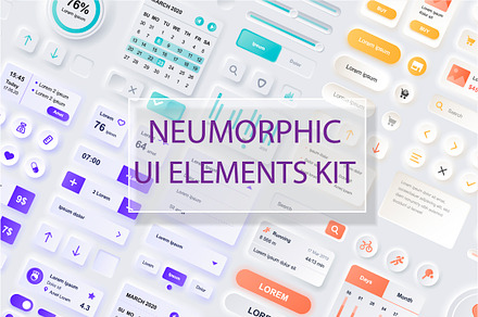 Neumorphic Element Mobile App UI Kit