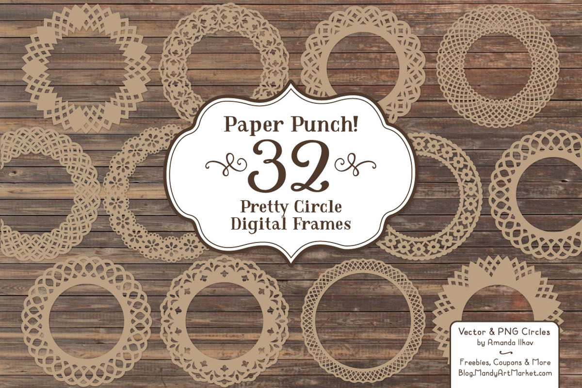 Champagne Round Lace Frames, an Illustration by Amanda Ilkov (Photo 3 of 5)