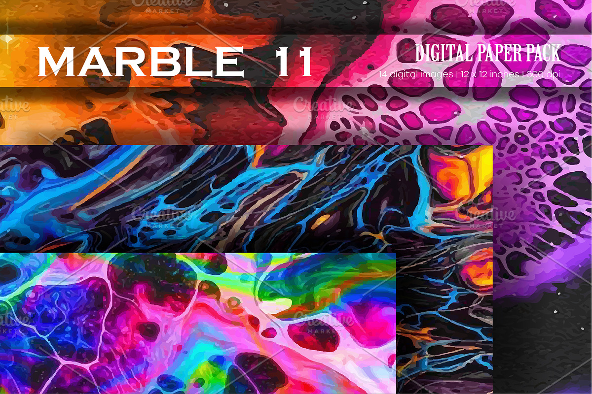 Marble Background 11 Digital Paper., a Texture Graphic by KENO Mascots (Photo 2 of 3)