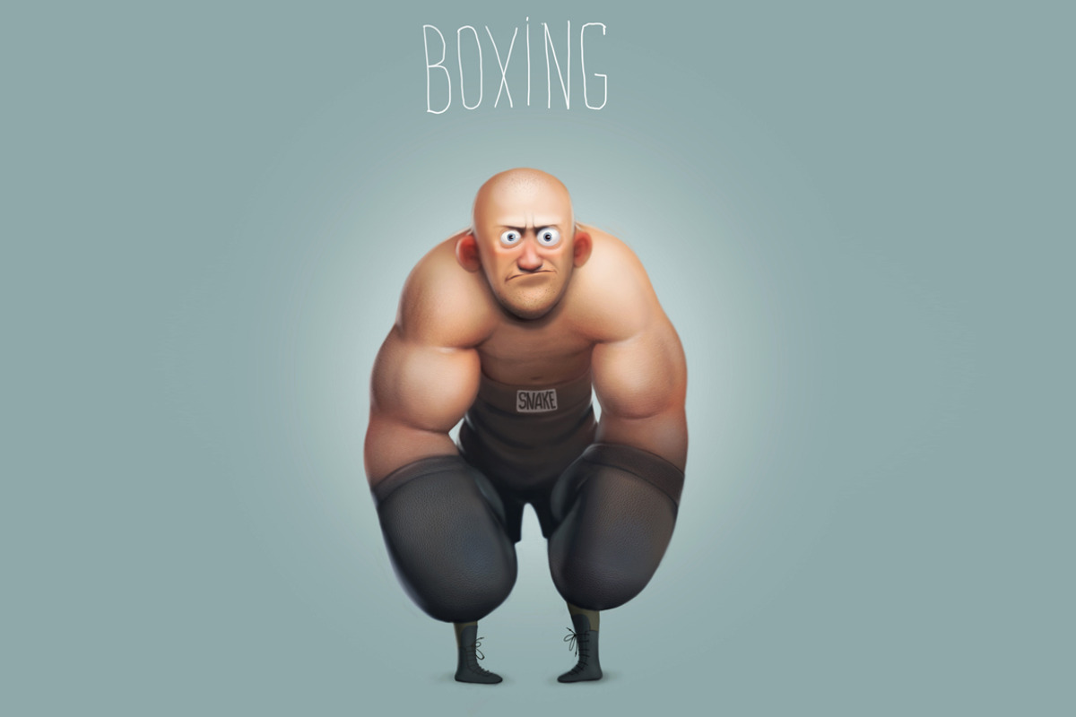 Angry boxer, a Texture Illustration by lemonoff (Photo 1 of 2)