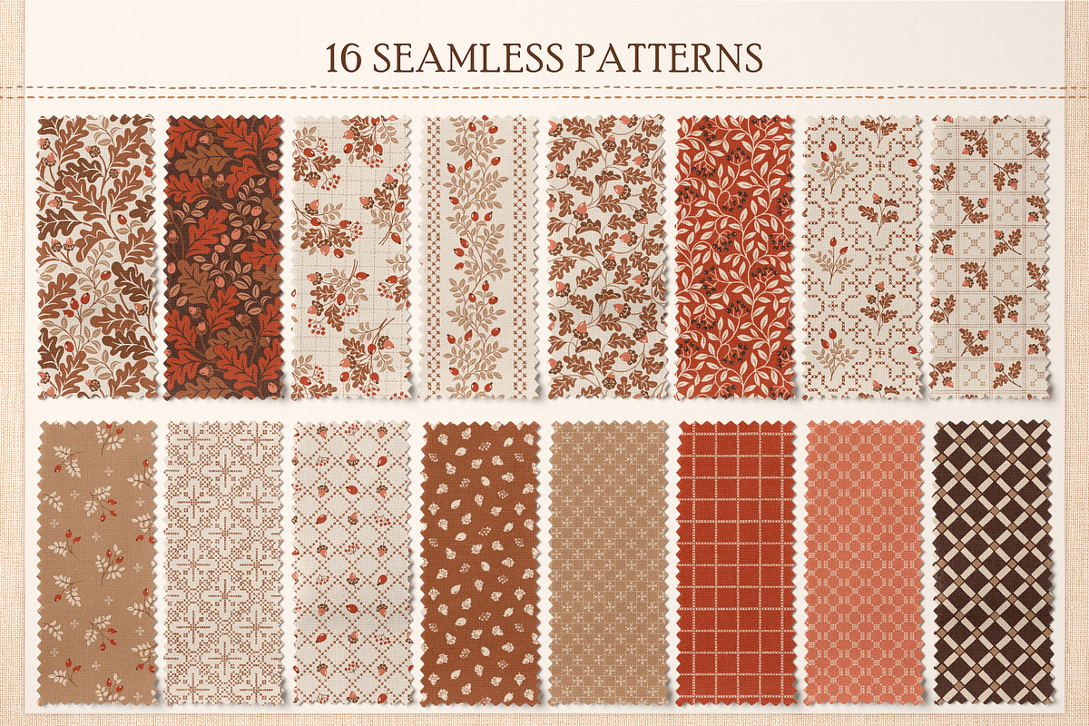 Heritage Autumn Pattern Collection, a Pattern Graphic by PATTERNS etc. (Photo 6 of 11)