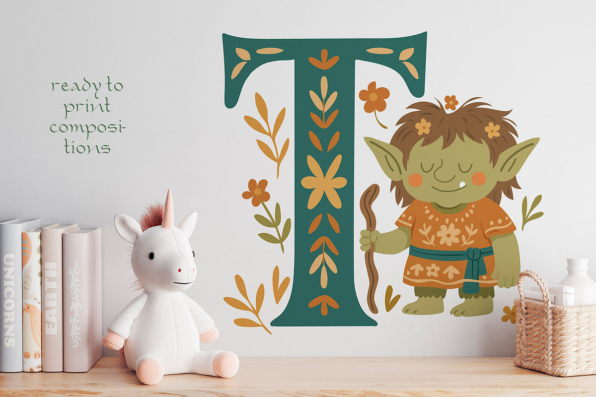 Folk Art: Fairy Tale Kids Alphabet, an Illustration by Astra Menta (Photo 6 of 9)