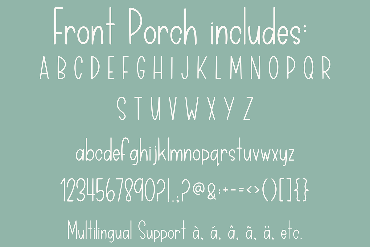 Front Porch, Cute Farmhouse Font, a Handwritten Font by Designing Digitals (Photo 2 of 9)
