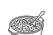 41 Christmas Feast Vector Icons, an Outline Icon by adenpinkstore (Thumbnail 8 of 21)