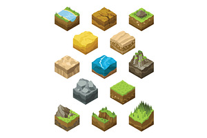 Isometric platforms set different, an Object Illustration by the8monkey