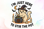Vintage Witch Cat Feral Halloween Po, an Illustration by Sublimation Artist (Thumbnail 1 of 9)
