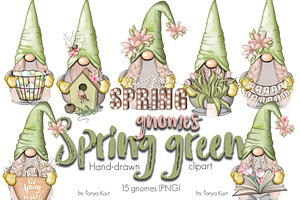 SALE Spring Green Gnomes Icons