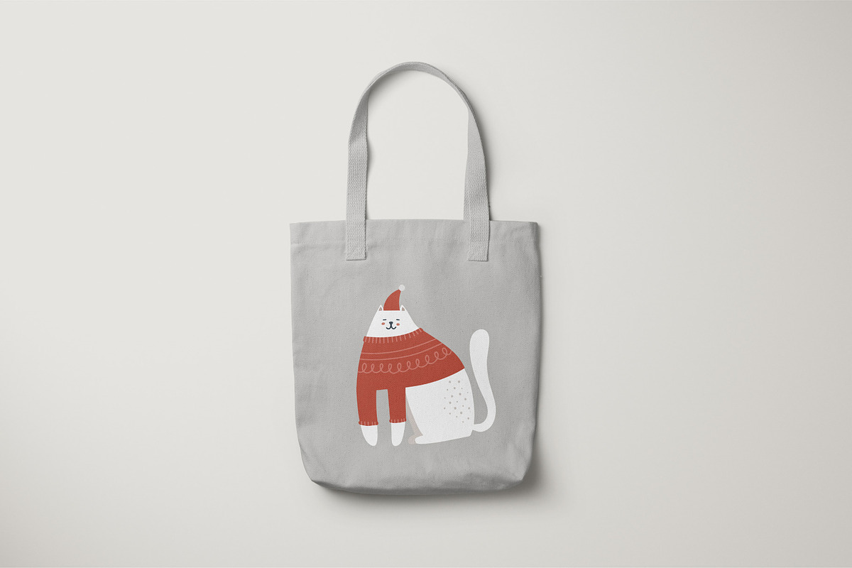Modern Christmas. Cats & Lettering, an Object Graphic by MaNechaeva (Photo 12 of 14)