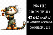 Whimsical Valentine Cat Clipart, an Illustration by Designking (Thumbnail 4 of 5)