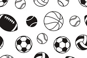 Sport balls seamless pattern, a Sport Illustration by LadadikArt (Thumbnail 3 of 3)