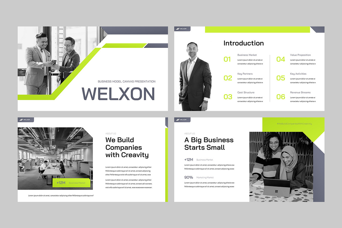 Business Model Canvas Keynote, a Presentation Template by rgbryand
