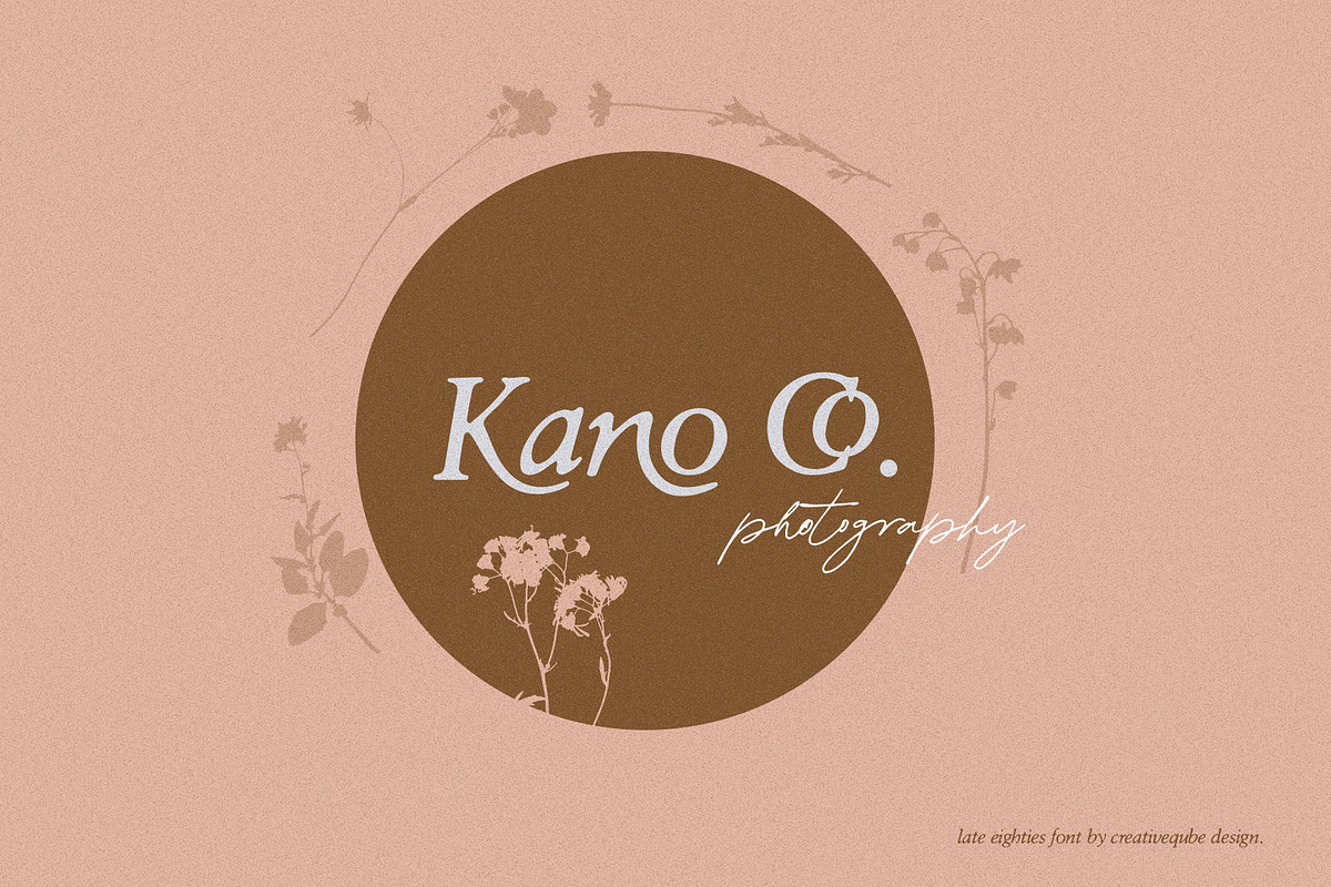 Late Eighties Font & Florals, a Serif Font by Creativeqube Design (Photo 4 of 10)