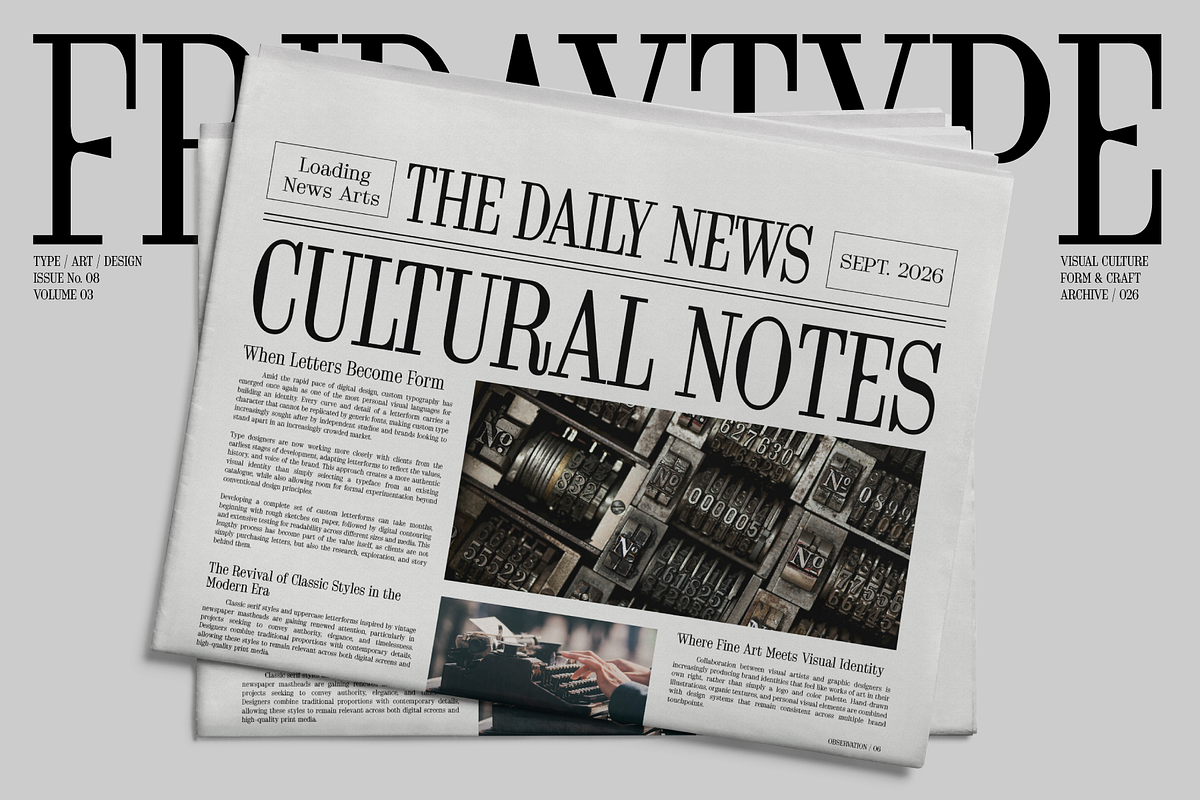 FTC Foldyne, a Serif Font by Fridaytype (Photo 9 of 12)