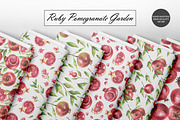 Pomegranate Seamless Patterns, a Food Illustration by OlDm_Shop (Thumbnail 9 of 10)