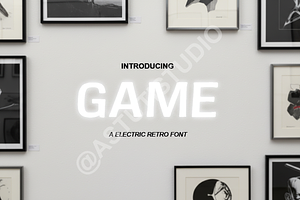 Game Typeface: Modern Sans for Premi, a Font by Astuti Studio