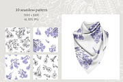 Flowers of Jacaranda. Botanical Set, a Decorative Illustration by ON_lineart_store (Thumbnail 8 of 10)