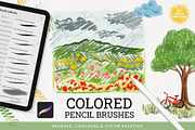 Colored Pencil Brushes for Procreate, a Brush Add-On by Julia Dreams (Thumbnail 1 of 9)