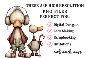 Christmas Whimsical Goose Clipart, an Illustration by OK Design (Thumbnail 3 of 6)