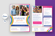 LGBT Parade Flyer Canva Template, a Flyer Template by artbart (Thumbnail 1 of 9)