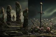 30 Nordic Fantasy Backgrounds, a Decorative Illustration by Incomelion (Thumbnail 9 of 13)