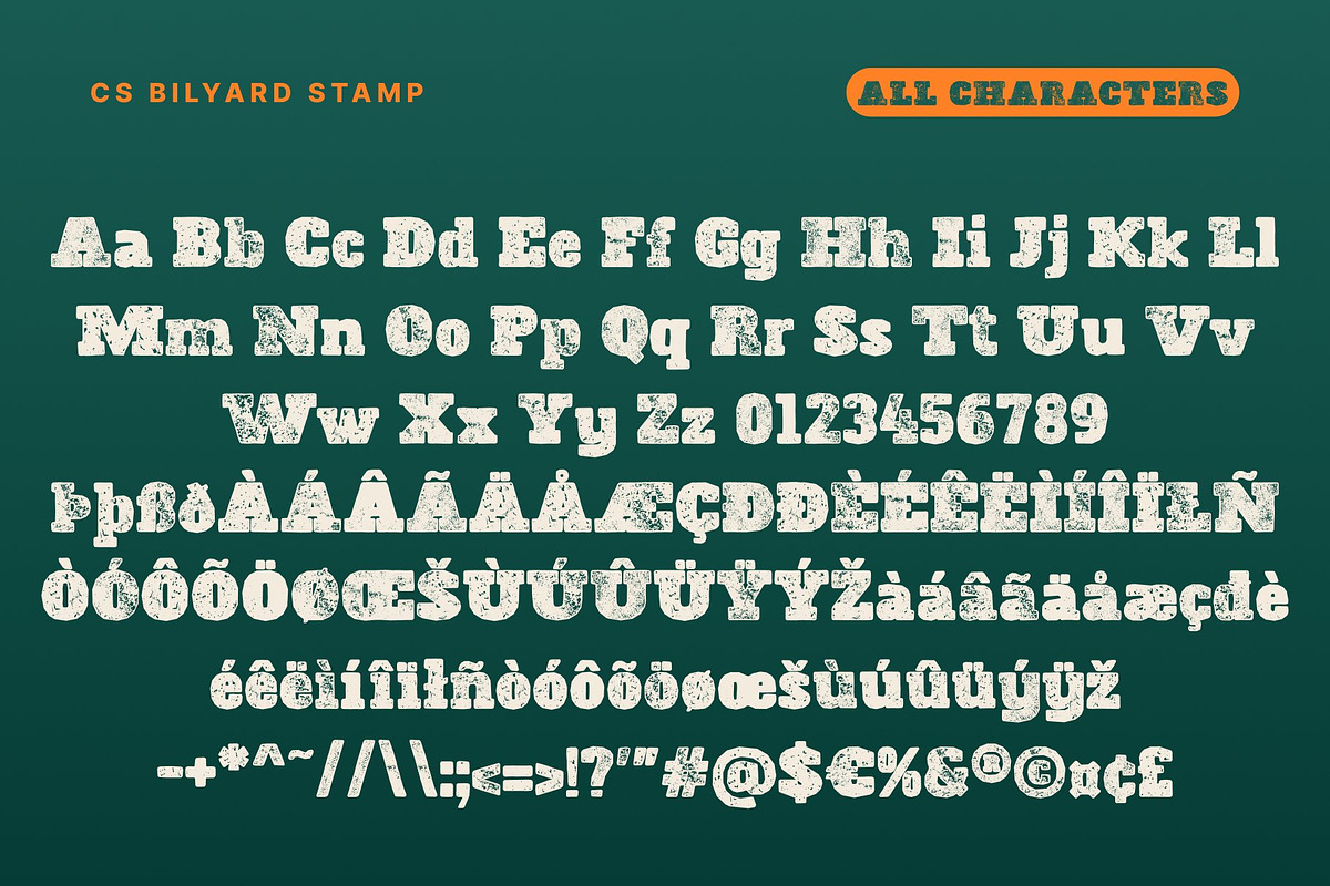 CS Bilyard Stamp, a Slab Serif Font by Craft Supply Co. (Photo 8 of 8)