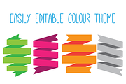 Vector Ribbon Banners, an Object Graphic by Pip Sweet (Thumbnail 2 of 3)