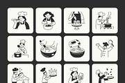 Cooking and Baking Doodle Icons, an Outline Icon by Vectors Market (Thumbnail 8 of 8)
