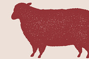 Lamb meat steak, sheep silhouette, a Food Illustration by Foxys Graphic (Thumbnail 3 of 3)