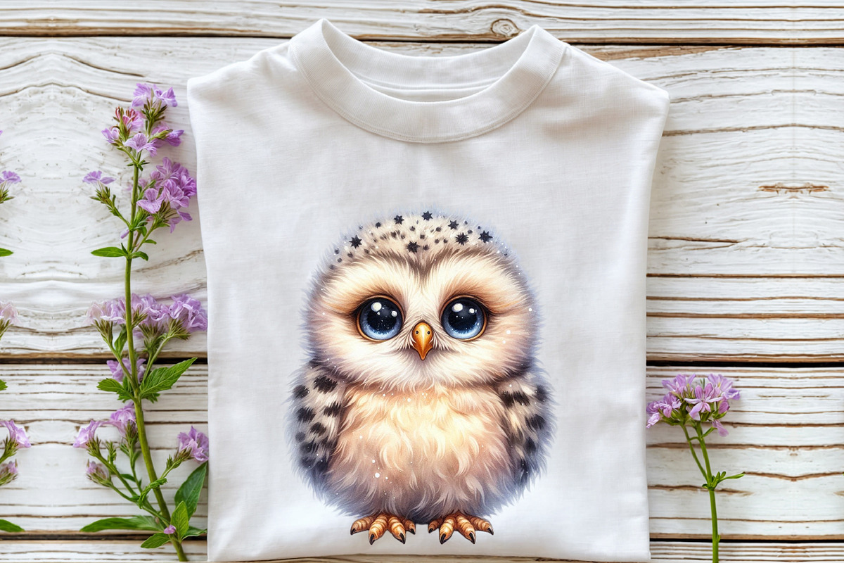 Watercolor Baby Owl Clipart, an Illustration by Rose Art (Photo 5 of 7)
