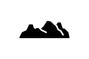 Ridge hill solid icon, a Solid Icon by Creative priyanka