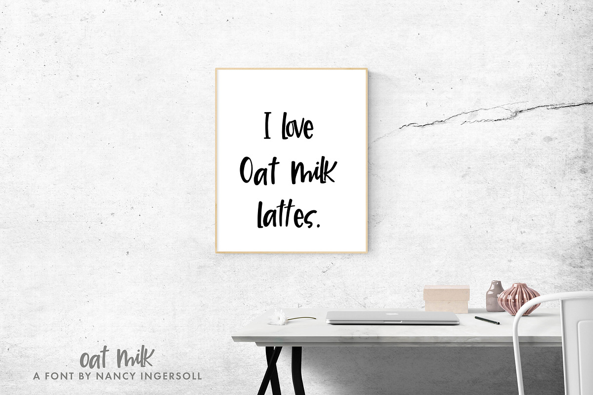 Oat Milk - a handlettered font preview 5