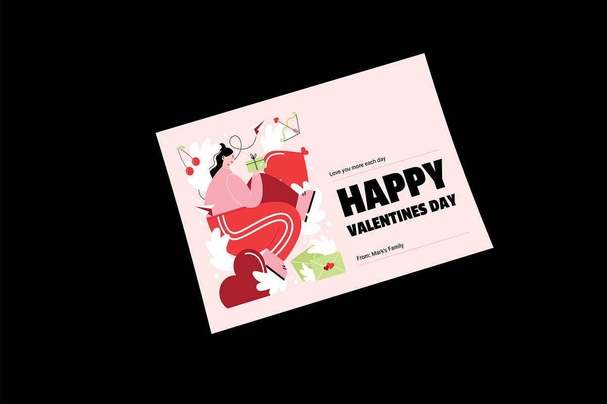 Valentine Greeting Card, a Card Template by Neermana (Photo 2 of 4)