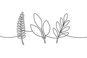 Continuous line drawing of assorted, an Illustration by GraphiShop