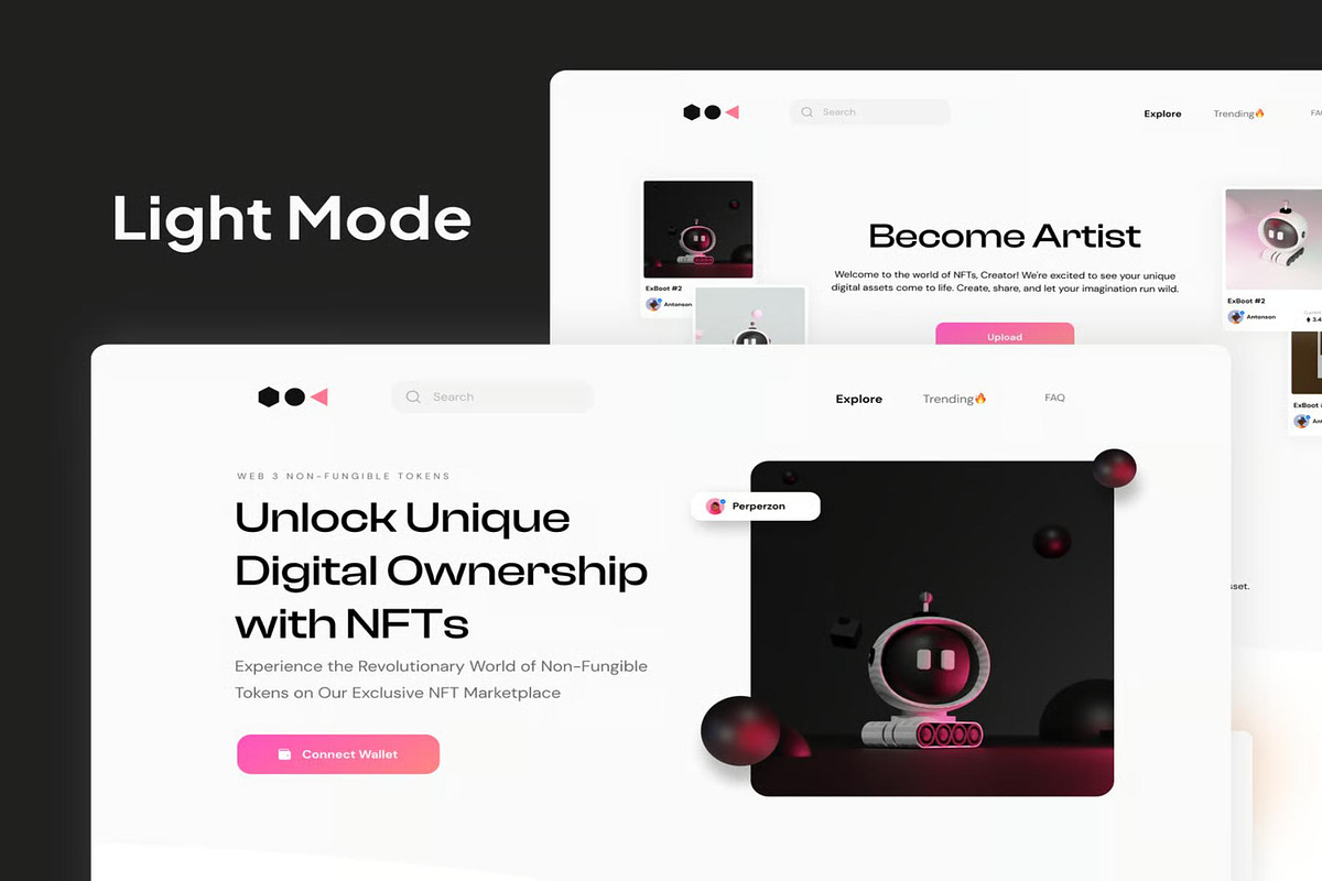 NFT Distro NFT Website UI Design KIT, an UI Kit Template by Lumina_ui_ux202 (Photo 6 of 7)