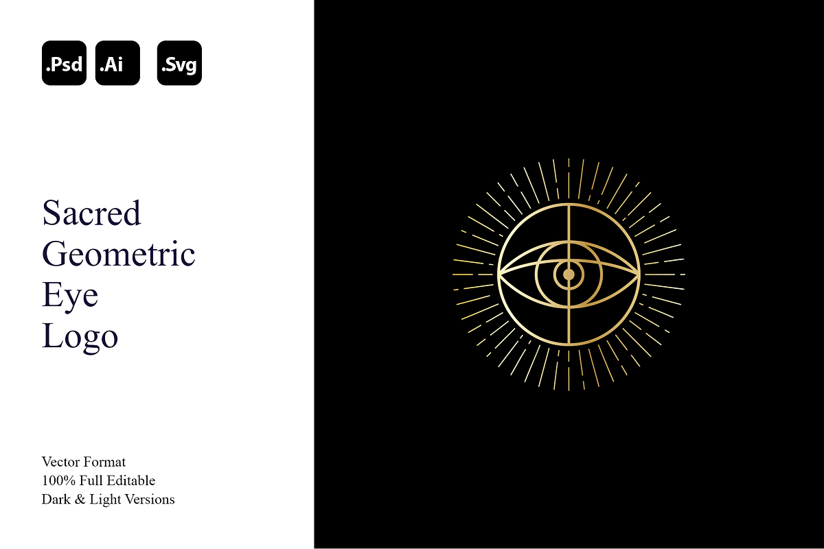 Sacred Geometric Eye Logo, a Branding & Logo Template by Luxury Logos (Photo 1 of 4)