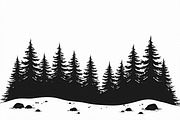 Pine Forest Silhouette Bundle, a Graphic by hafijul (Thumbnail 2 of 16)