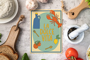 Food Mediterranean Retro Poster, an Illustration by Imaginary Party (Thumbnail 9 of 9)