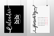 Calendar 2020 Design Vector Set., a Poster Template by Bordo (Thumbnail 1 of 7)
