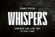 Whispers - Condensed Sans Serif, a Sans Serif Font by Pian45 Studio (Thumbnail 1 of 8)