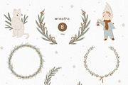 Kids Christmas clipart & pattern, an Animal Illustration by polikarpovaart (Thumbnail 9 of 14)