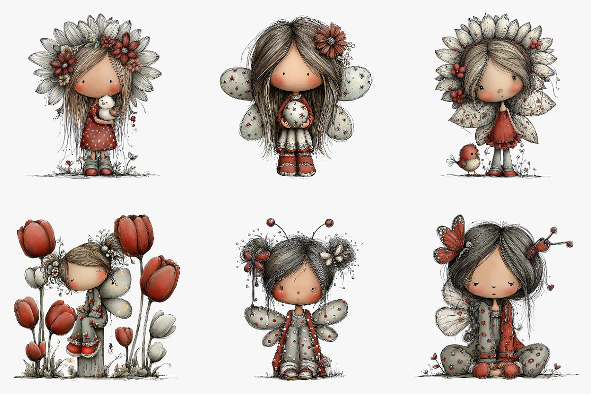 Whimsical easter fairy clipart, an Illustration by CreationArt (Photo 2 of 7)