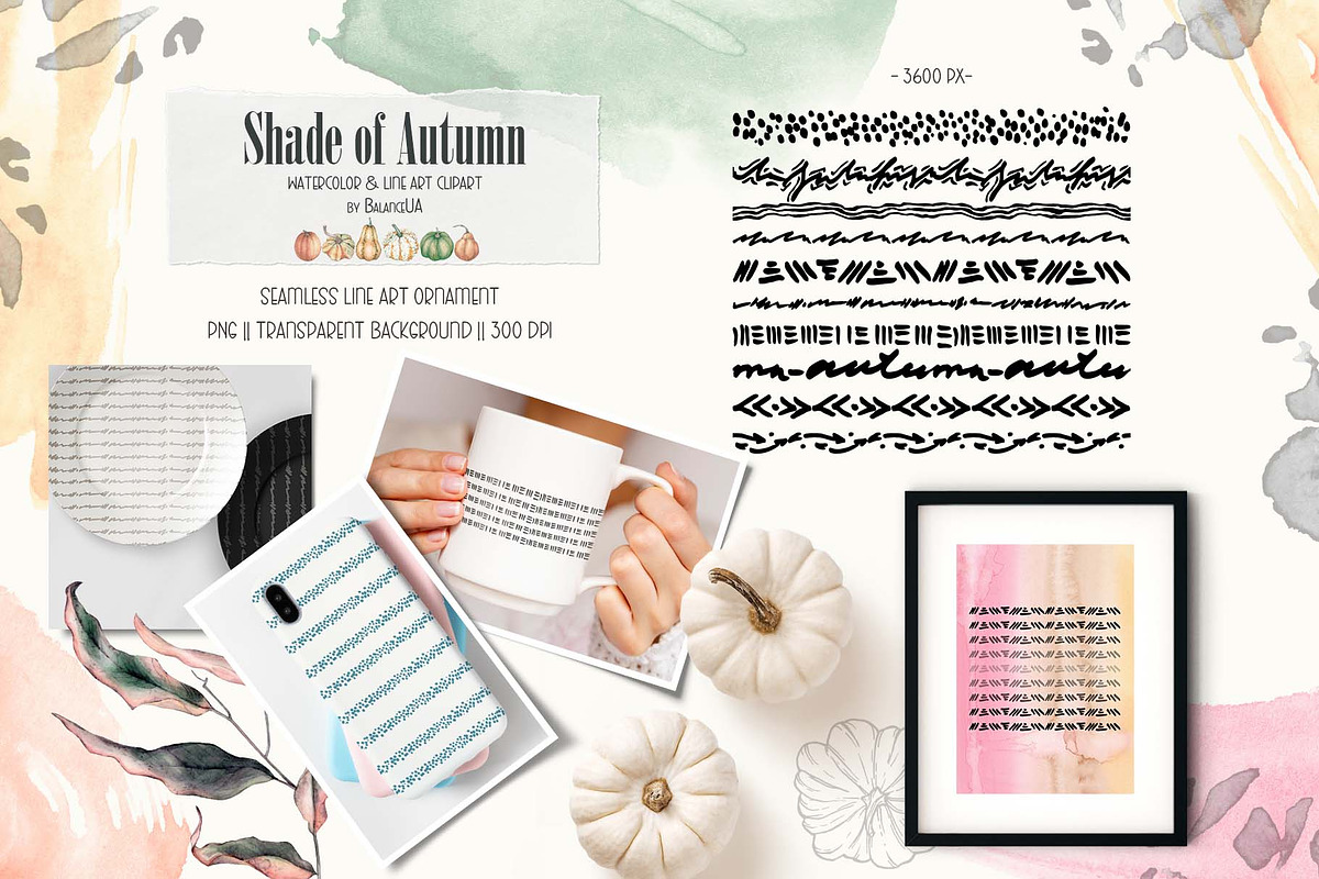 Shade of Autumn Watercolor Clipart, a Decorative Illustration by BalanceUA (Photo 14 of 18)