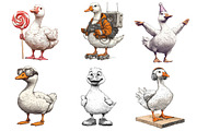 Silly Goose Sublimation Clipart, an Illustration by Dream Creation (Thumbnail 4 of 6)