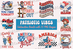 Patriotic Vibes Sublimation Bundle, a Graphic by Pet Cave