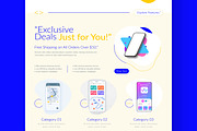 Ecommerce Landing Page, an UI Kit Template by CreativeShaper (Thumbnail 3 of 6)